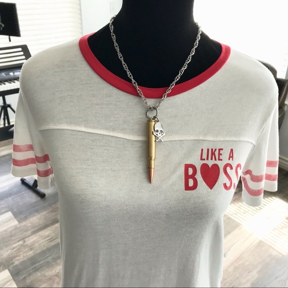 30 Aught Six Bullet with Skull Pendant Chain - Picture 3 of 3